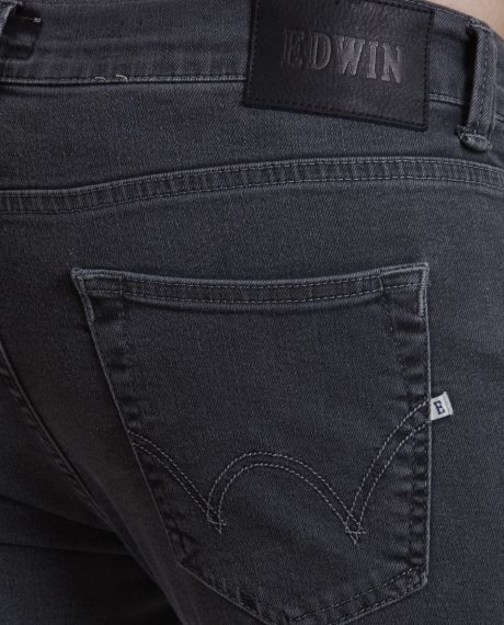 EDWIN I01816515_ED-80 Slim_black worn grey,10 oz_W31_SD