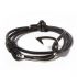 DSTNCT Leder Armband Hooklet EDELSTAHL Black