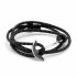 DSTNCT Leder Armband ANCHLET EDELSTAHL Black