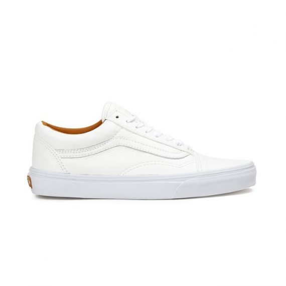 scarpe vans old skool premium leather true white